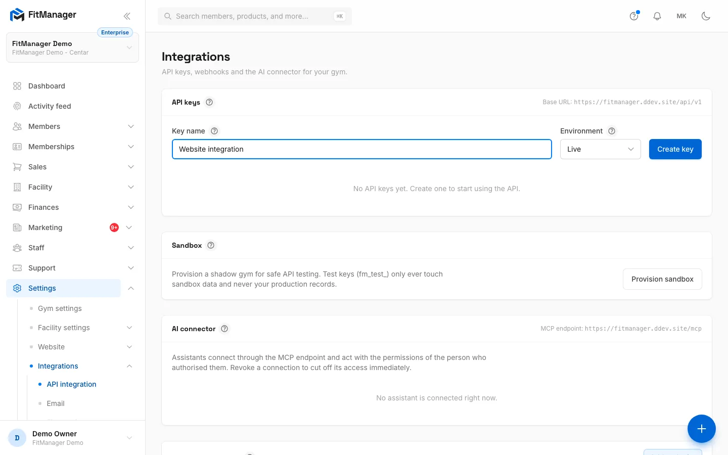 Step 4: Click Create key.