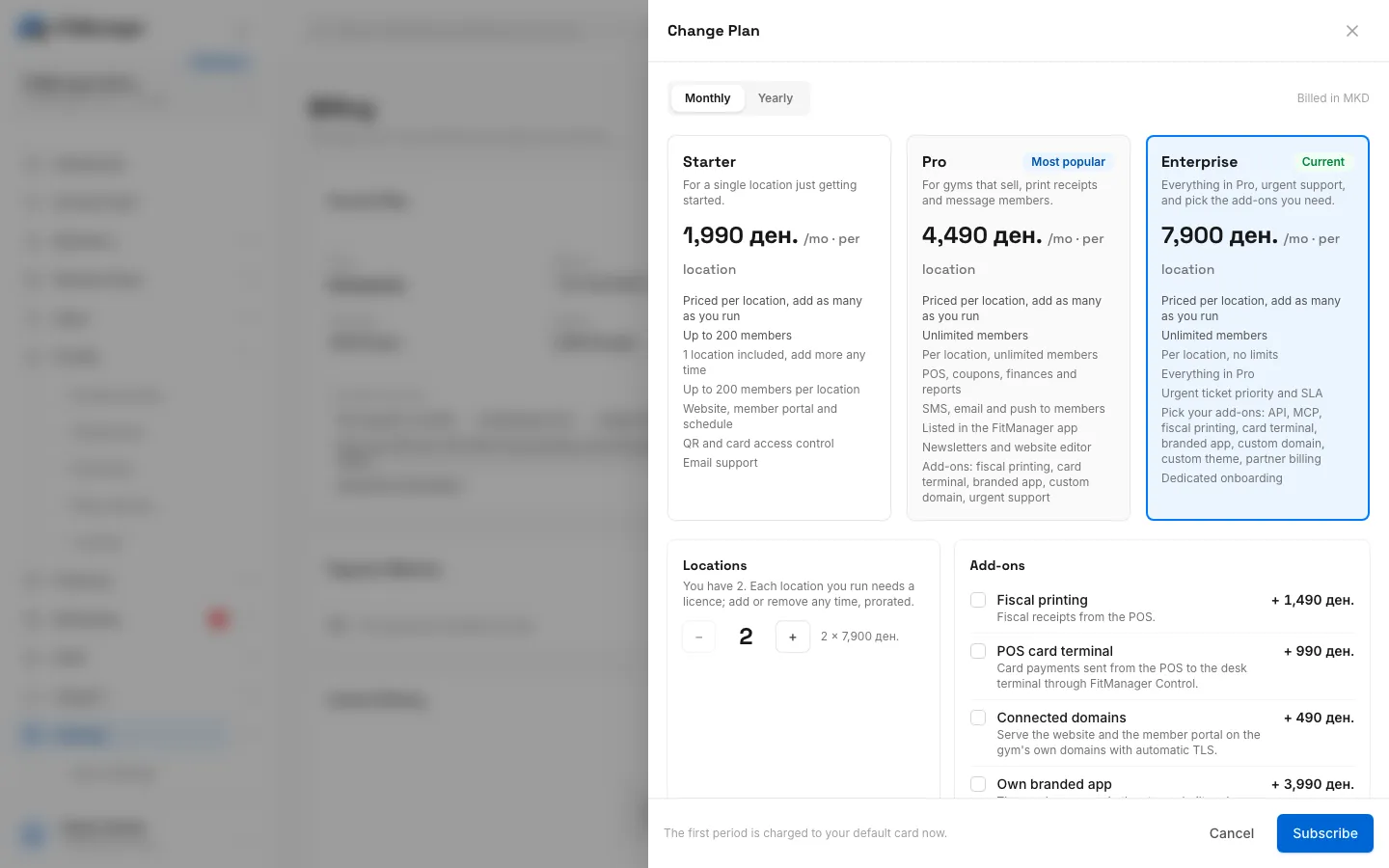 Step 3: Choose Monthly or Yearly. A year costs the same as ten months.