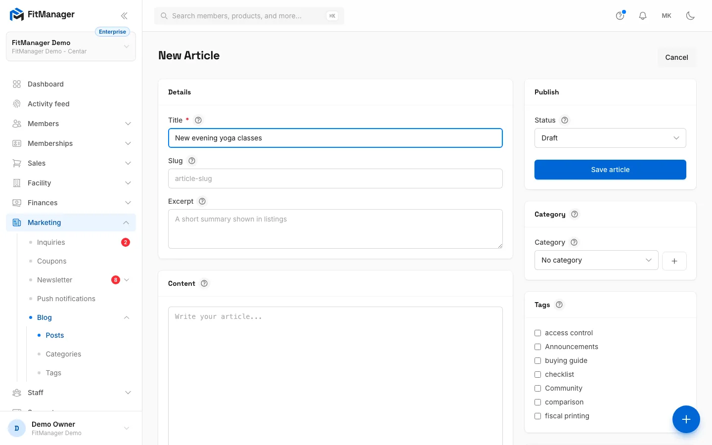Step 3: Write a short Excerpt. It is shown in the post lists.