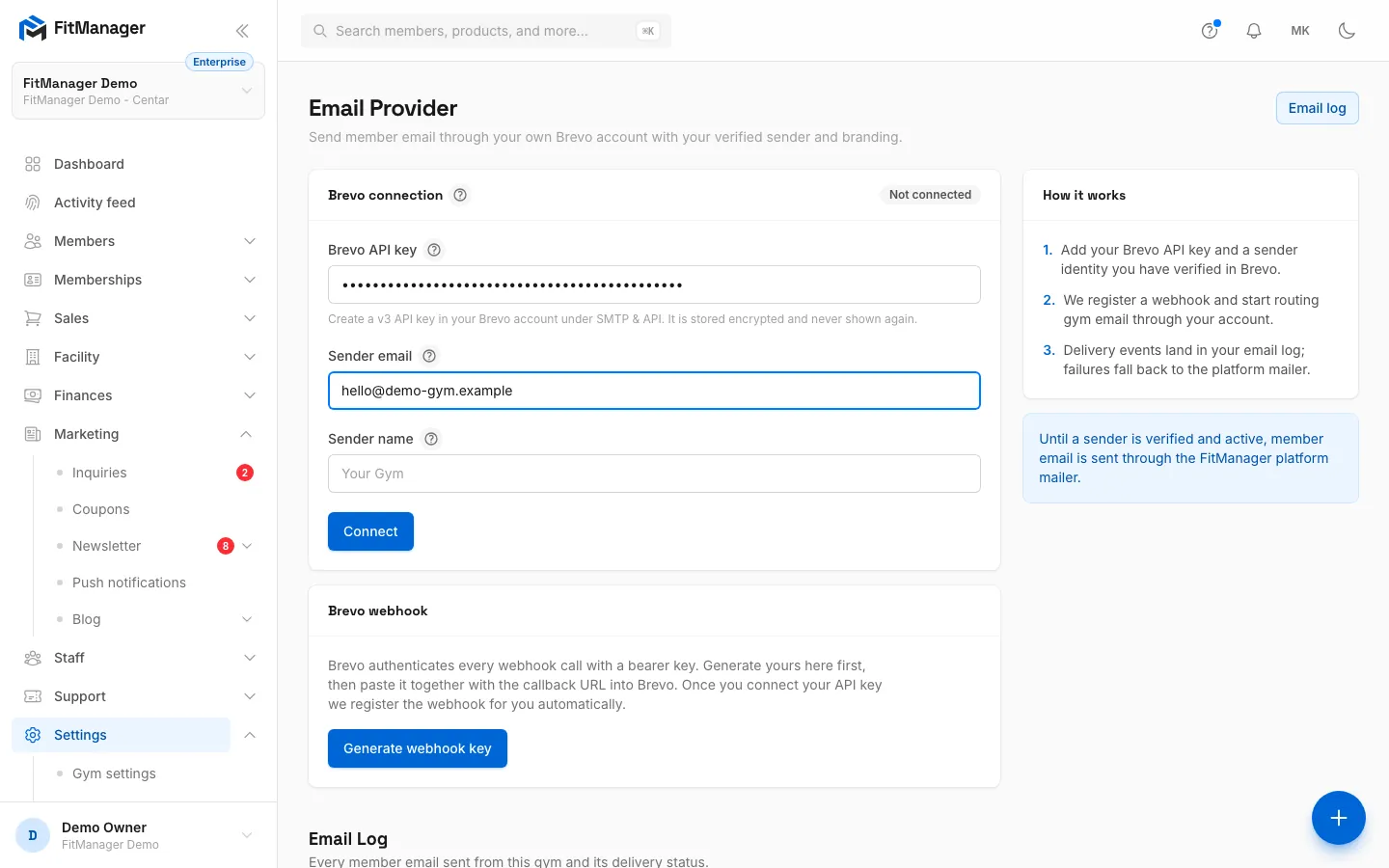 Step 4: Enter the name members see in their inbox.