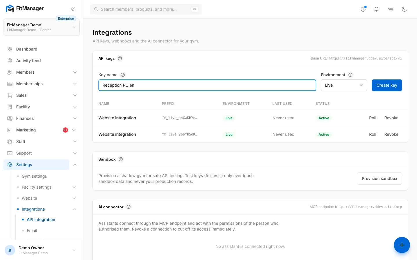 Step 4: Click Create key.