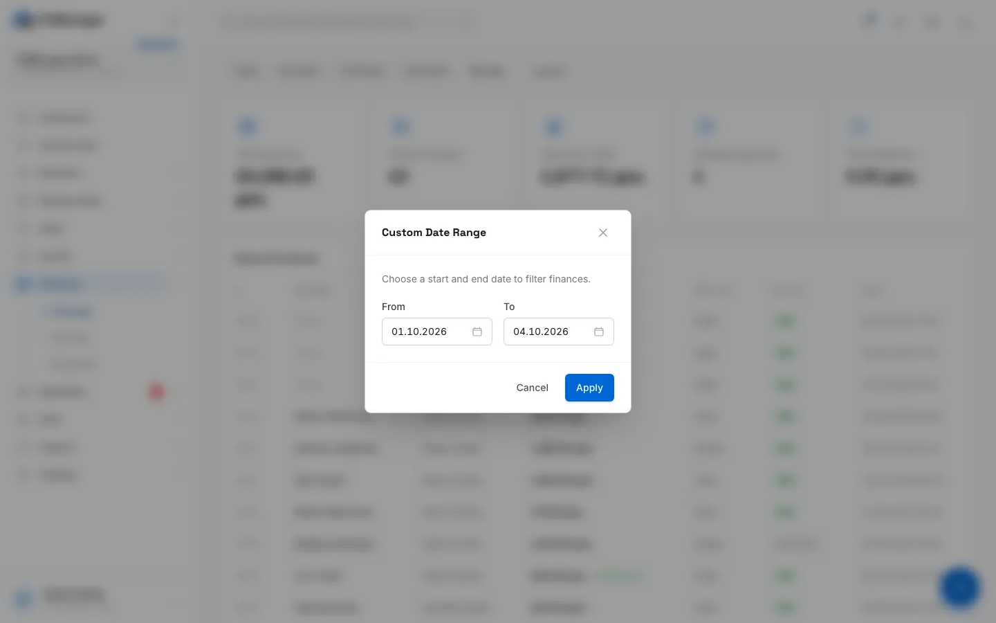 Step 7: Choose From and To, then click Apply.