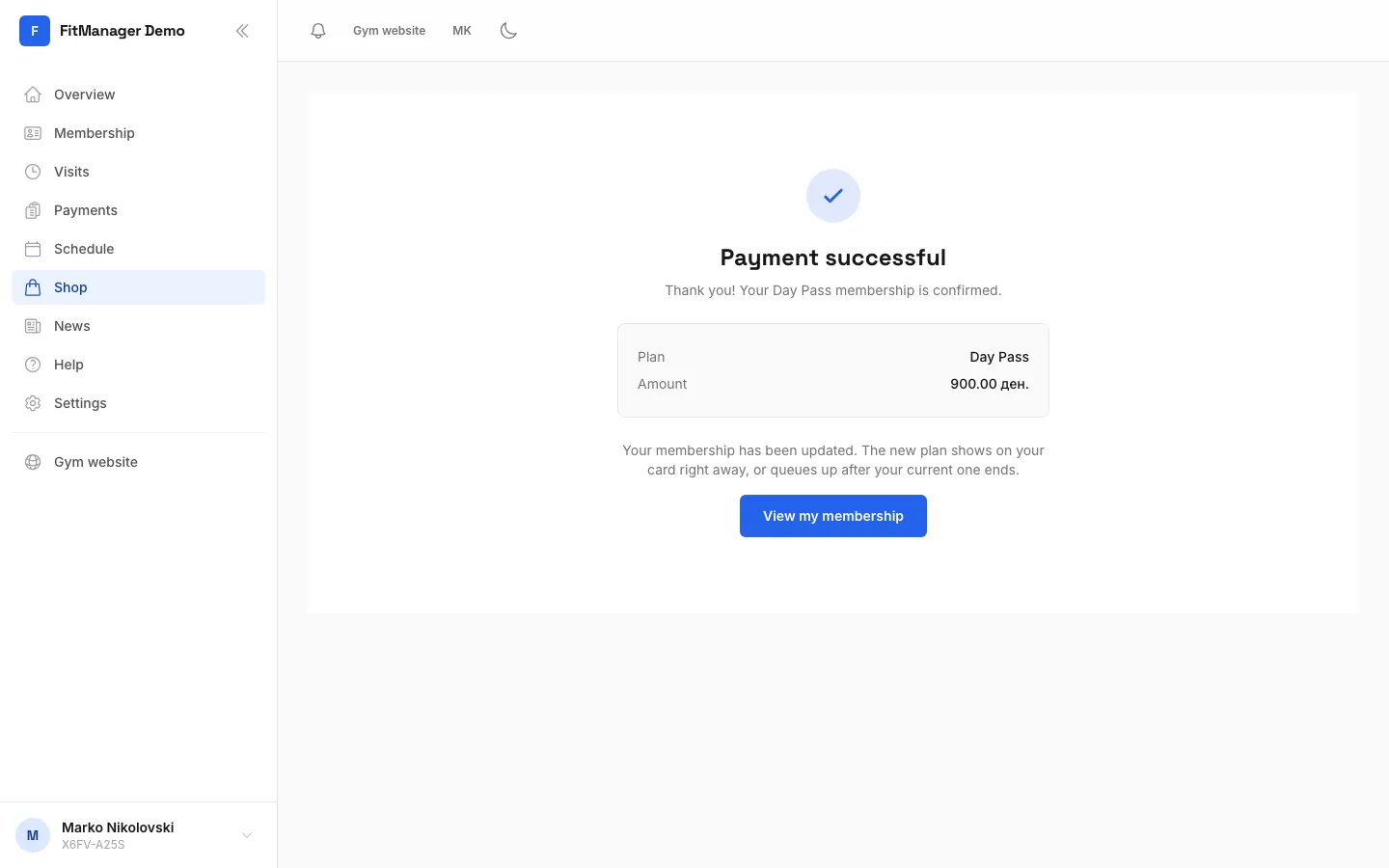 Step 8: Done. The new plan is on your card right away, or starts when your current one ends.