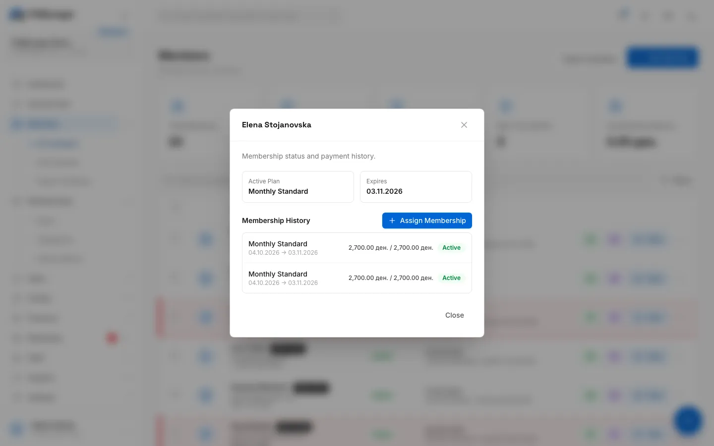Step 9: Click Assign Membership.
