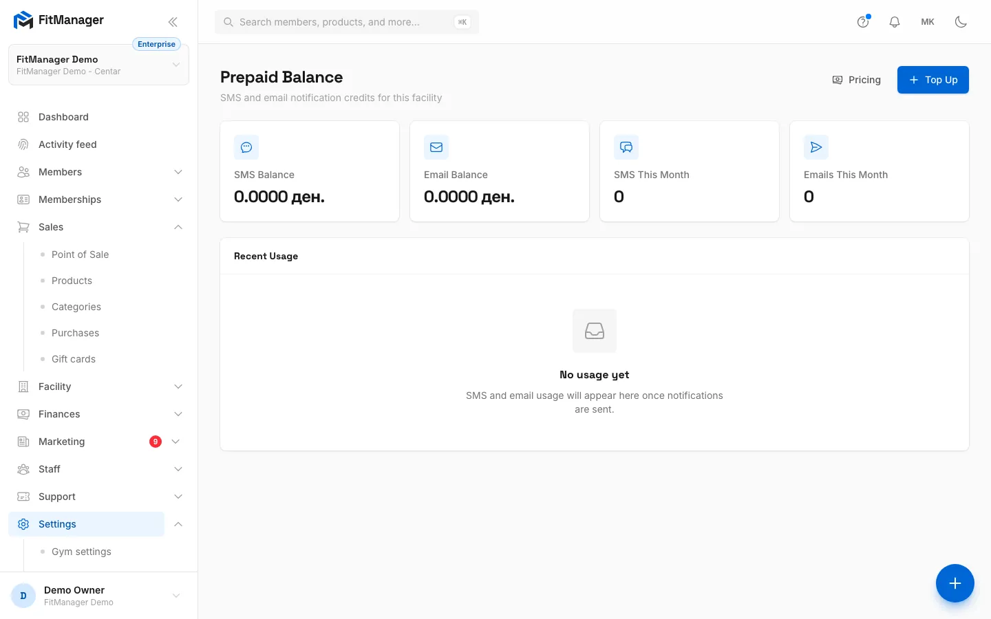 Step 4: To see what a text costs, click Pricing.