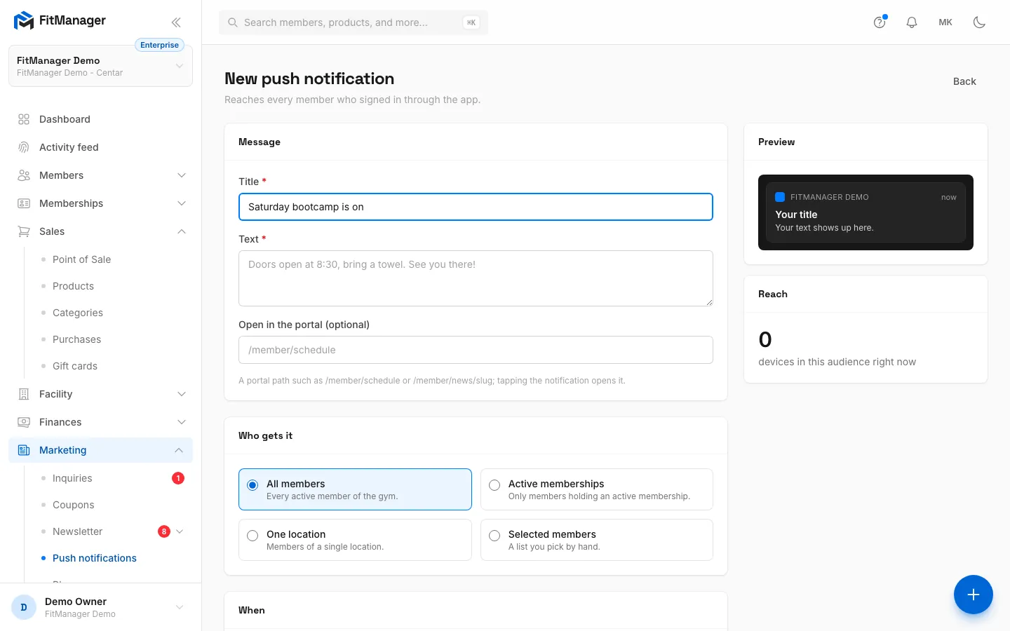 Step 3: Add the text, up to 300 characters.