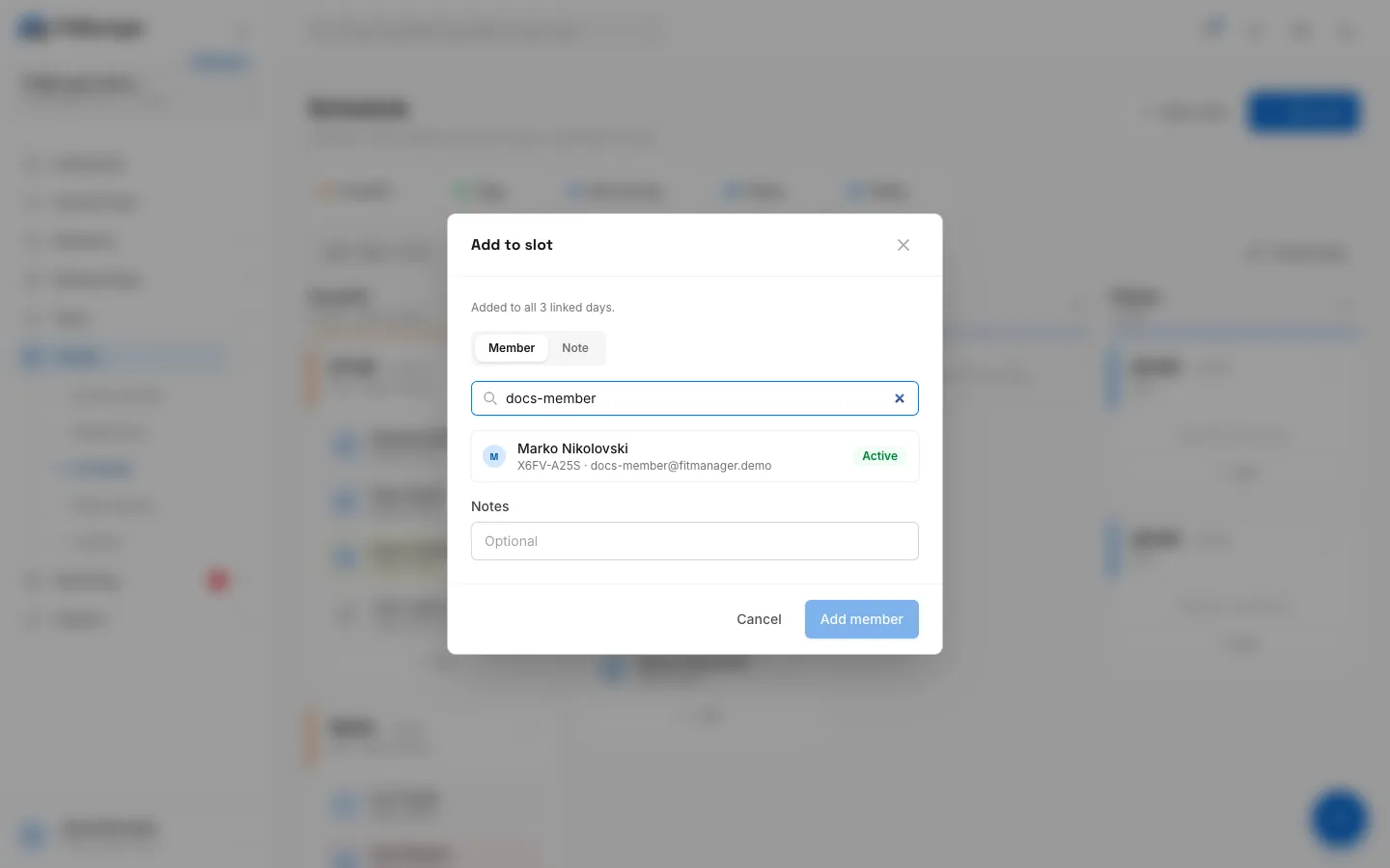 Step 5: Click the member in the results.
