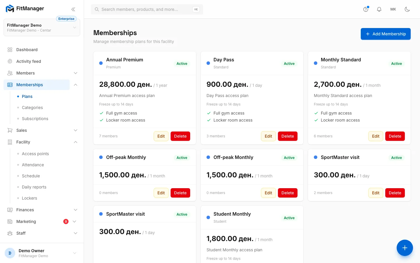 Step 3: Under Memberships, Plans is where you create what you sell.