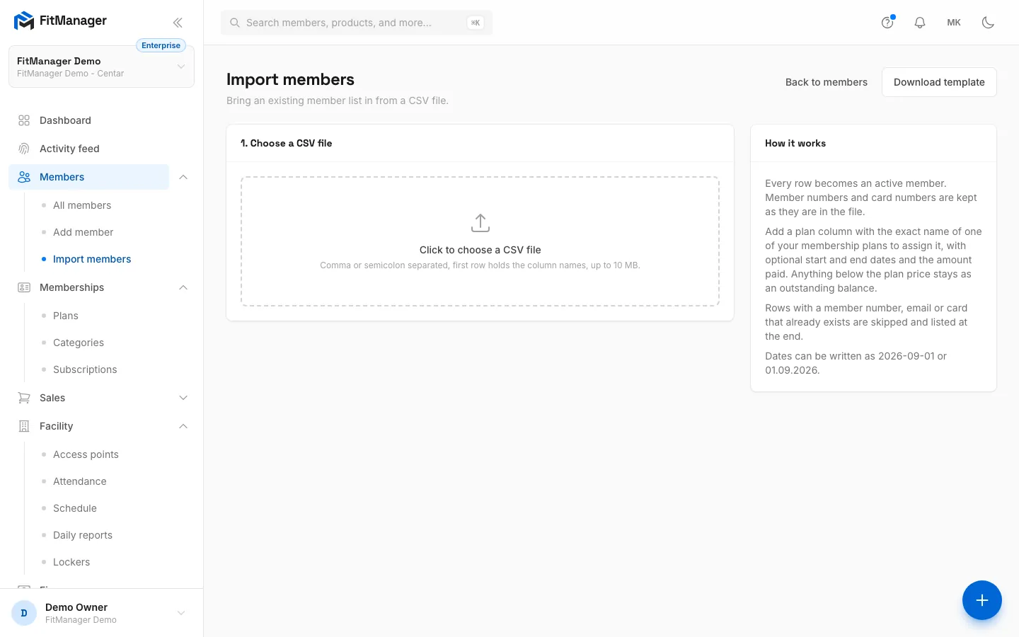 Step 7: Bring your existing members in with Import members.