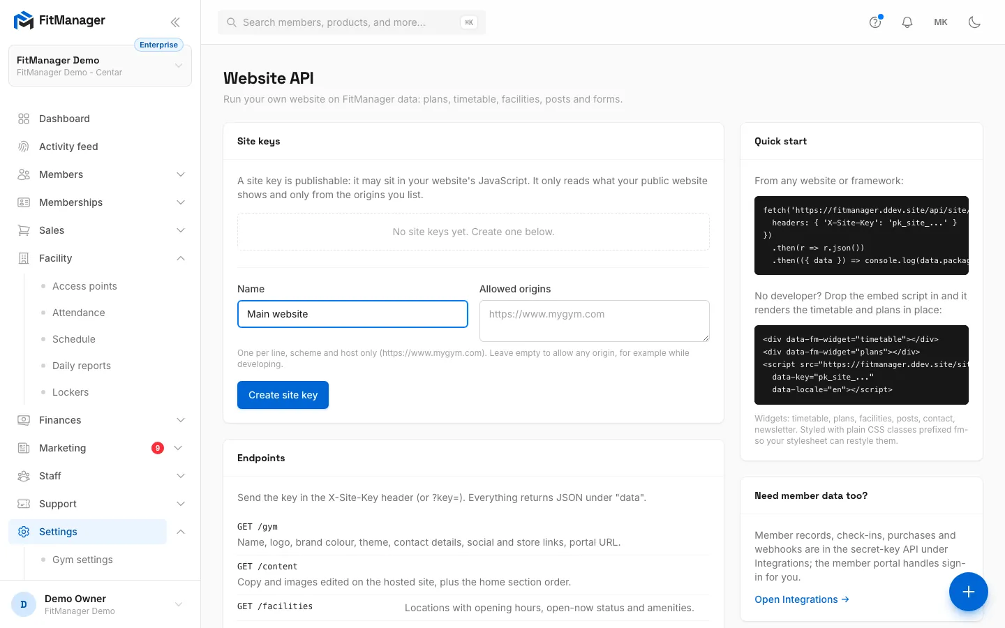 Step 2: Under Allowed origins, list the addresses of your website, one per line.