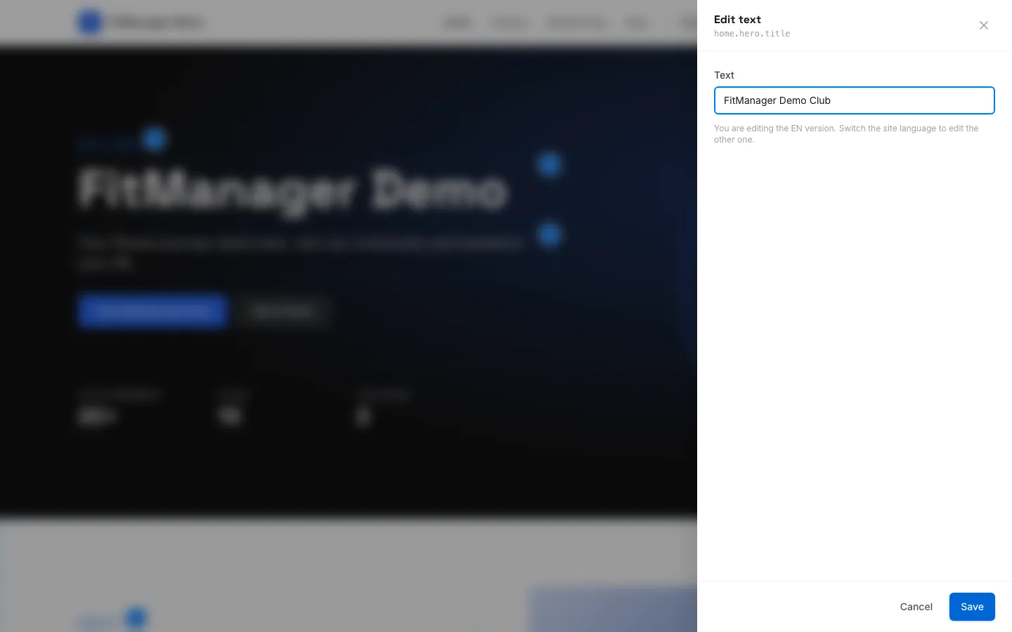 Step 5: Click Save. The page reloads with your change.