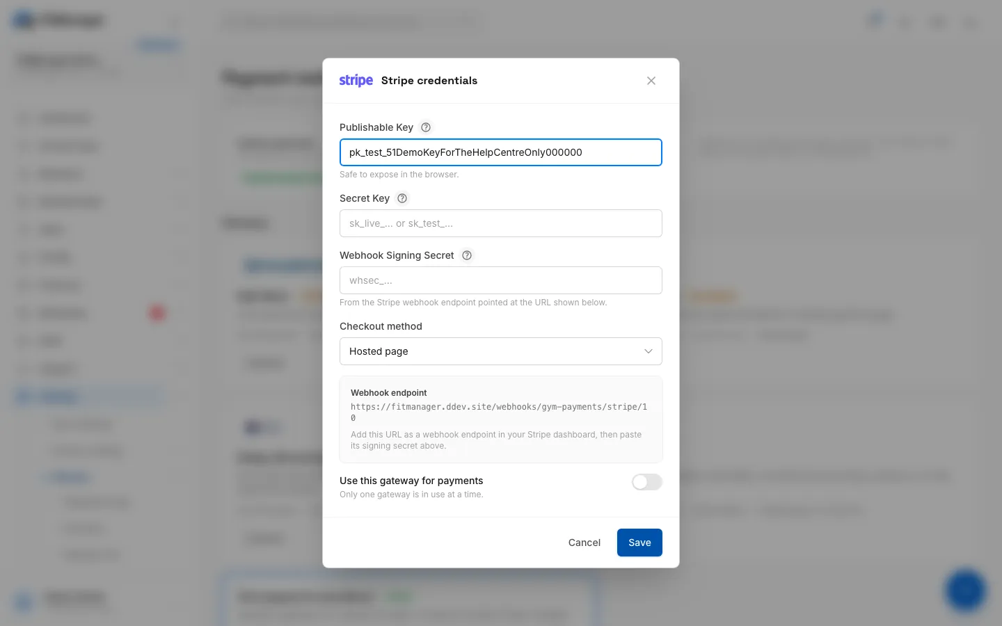 Step 4: Paste the Secret key from the same page.