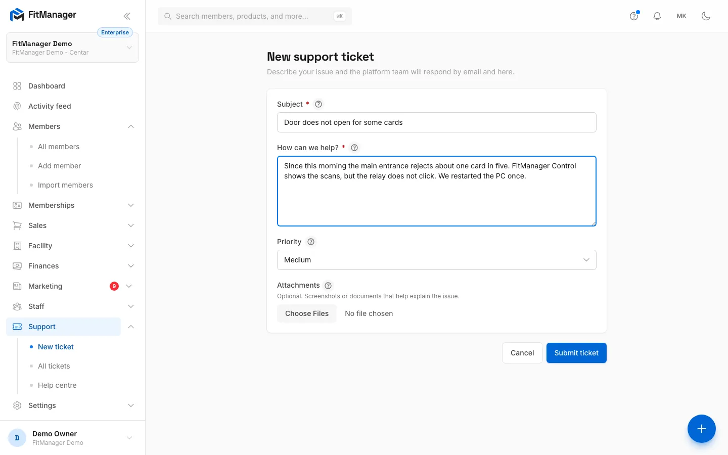 Step 4: Set the priority. Urgent needs the urgent priority add-on.